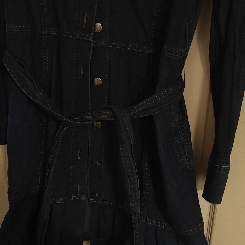 Ralph Lauren Dark Blue Denim Trench Dress - Picture 4 of 6